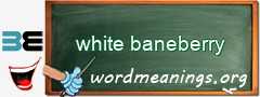 WordMeaning blackboard for white baneberry